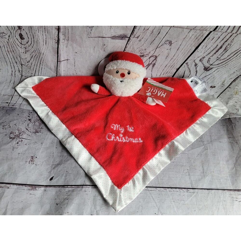 Magic Years My 1st Christmas Rattle Lovey Red Santa Claus New